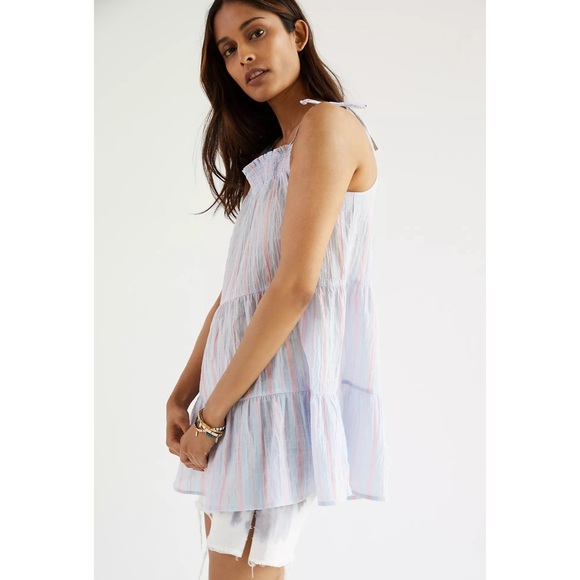 Anthropologie Maeve Gauzy Tiered Tunic Tank - NWT - SZ (L) - Picture 4 of 16